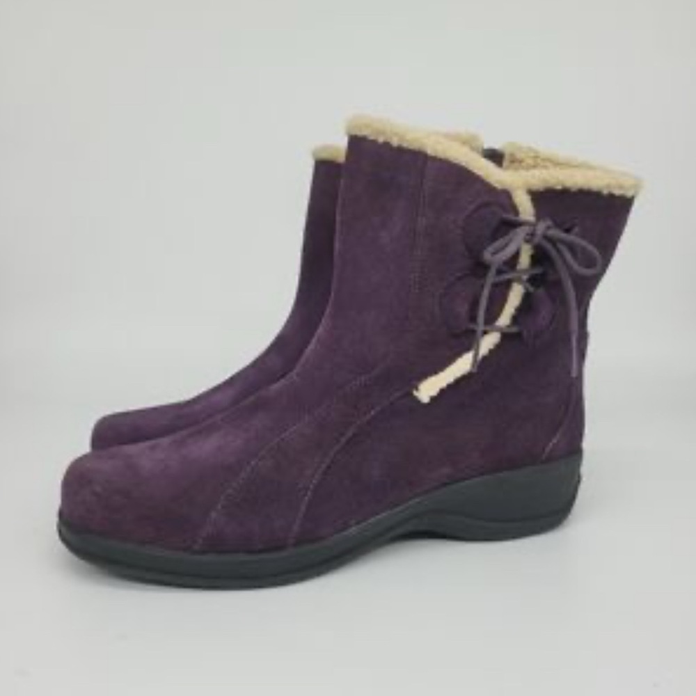 Women's Purple Suede Ankle Boots size 8.5 W